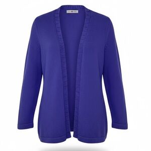 Real Clothes Saks  Open Front Cardigan -cashmere/silk purple/lavender Large